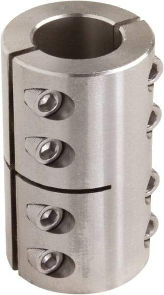 Climax Metal Products - 7/8" Inside x 1-5/8" Outside Diam, Two Piece Rigid Coupling without Keyway - 2-1/2" Long - Americas Industrial Supply