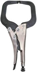 Proto - 11" OAL C-Clamp Locking Pliers - 15/32" Jaw Width, 3-45/64" Jaw Depth, Steel Handle - Americas Industrial Supply