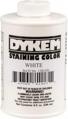 Dykem - 8 Ounce White Staining Color - Brush in Cap Container - Americas Industrial Supply