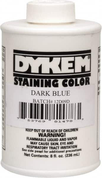 Dykem - 8 Ounce Dark Blue Staining Color - Brush in Cap Container - Americas Industrial Supply