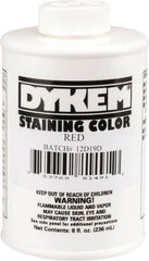 Dykem - 8 Ounce Red Staining Color - Brush in Cap Container - Americas Industrial Supply