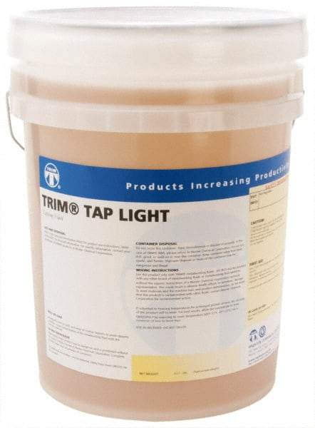 Master Fluid Solutions - Trim Tap Light, 5 Gal Pail Tapping Fluid - Straight Oil, For Broaching, Gear Cutting, Gundrilling, Milling, Reaming, Sawing, Shaving, Threading - Americas Industrial Supply