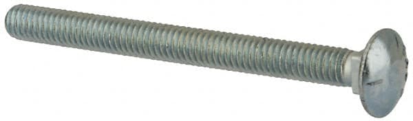 Value Collection - 5/16-18 UNC 3-1/2" Length Under Head, Standard Square Neck, Carriage Bolt - Grade 5 Steel, Zinc-Plated Finish - Americas Industrial Supply