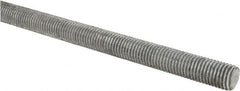 Made in USA - 3/4-10 UNC (Coarse), 2' Long, Low Carbon Steel Threaded Rod - Hot-Dipped Galvanized Finish, Right Hand Thread - Americas Industrial Supply