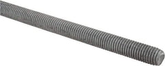 Made in USA - 5/8-11 UNC (Coarse), 6' Long, Low Carbon Steel Threaded Rod - Hot-Dipped Galvanized Finish, Right Hand Thread - Americas Industrial Supply