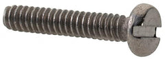 Value Collection - M1.6x0.35 Metric Coarse, 8mm Length Under Head Slotted Drive Machine Screw - Fillister Head, Grade 18-8 & A2 Stainless Steel, Uncoated, Without Washer - Americas Industrial Supply
