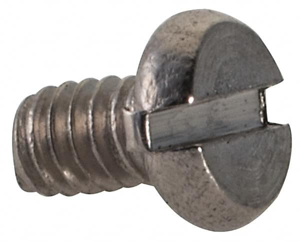 Value Collection - M2x0.40 Metric Coarse, 3mm Length Under Head Slotted Drive Machine Screw - Fillister Head, Grade 18-8 & A2 Stainless Steel, Uncoated, Without Washer - Americas Industrial Supply