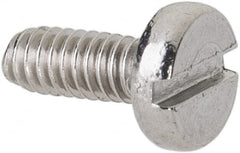 Value Collection - M2x0.40 Metric Coarse, 5mm Length Under Head Slotted Drive Machine Screw - Fillister Head, Grade 18-8 & A2 Stainless Steel, Uncoated, Without Washer - Americas Industrial Supply