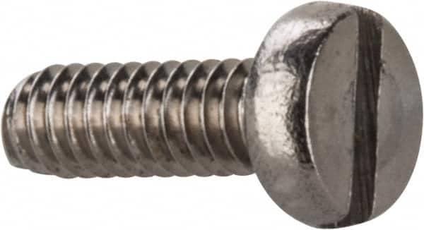 Value Collection - M2x0.40 Metric Coarse, 6mm Length Under Head Slotted Drive Machine Screw - Fillister Head, Grade 18-8 & A2 Stainless Steel, Uncoated, Without Washer - Americas Industrial Supply