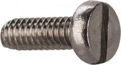 Value Collection - M2x0.40 Metric Coarse, 6mm Length Under Head Slotted Drive Machine Screw - Fillister Head, Grade 18-8 & A2 Stainless Steel, Uncoated, Without Washer - Americas Industrial Supply