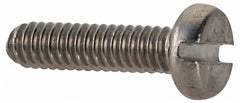 Value Collection - M2x0.40 Metric Coarse, 8mm Length Under Head Slotted Drive Machine Screw - Fillister Head, Grade 18-8 & A2 Stainless Steel, Uncoated, Without Washer - Americas Industrial Supply