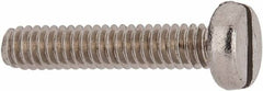 Value Collection - M2x0.40 Metric Coarse, 10mm Length Under Head Slotted Drive Machine Screw - Fillister Head, Grade 18-8 & A2 Stainless Steel, Uncoated, Without Washer - Americas Industrial Supply