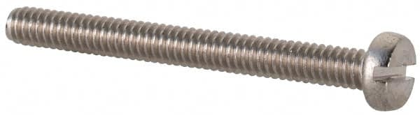 Value Collection - M2x0.40 Metric Coarse, 20mm Length Under Head Slotted Drive Machine Screw - Fillister Head, Grade 18-8 & A2 Stainless Steel, Uncoated, Without Washer - Americas Industrial Supply