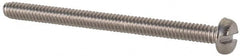 Value Collection - M2x0.40 Metric Coarse, 25mm Length Under Head Slotted Drive Machine Screw - Fillister Head, Grade 18-8 & A2 Stainless Steel, Uncoated, Without Washer - Americas Industrial Supply