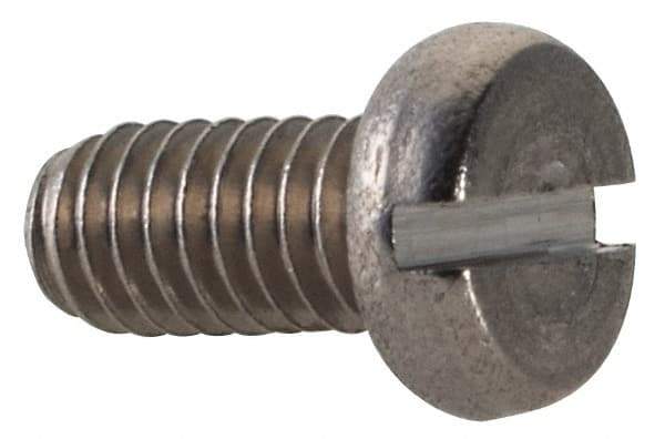 Value Collection - M2.5x0.45 Metric Coarse, 5mm Length Under Head Slotted Drive Machine Screw - Fillister Head, Grade 18-8 & A2 Stainless Steel, Uncoated, Without Washer - Americas Industrial Supply