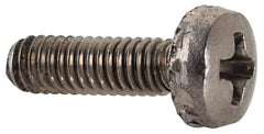 Value Collection - M2.5x0.45 Metric Coarse, 6mm Length Under Head Slotted Drive Machine Screw - Fillister Head, Grade 18-8 & A2 Stainless Steel, Uncoated, Without Washer - Americas Industrial Supply