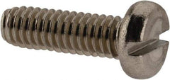Value Collection - M2.5x0.45 Metric Coarse, 8mm Length Under Head Slotted Drive Machine Screw - Fillister Head, Grade 18-8 & A2 Stainless Steel, Uncoated, Without Washer - Americas Industrial Supply