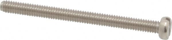 Value Collection - M2.5x0.45 Metric Coarse, 30mm Length Under Head Slotted Drive Machine Screw - Fillister Head, Grade 18-8 & A2 Stainless Steel, Uncoated, Without Washer - Americas Industrial Supply