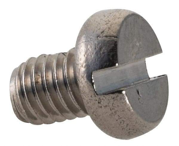 Value Collection - M3x0.50 Metric Coarse, 4mm Length Under Head Slotted Drive Machine Screw - Fillister Head, Grade 18-8 & A2 Stainless Steel, Uncoated, Without Washer - Americas Industrial Supply