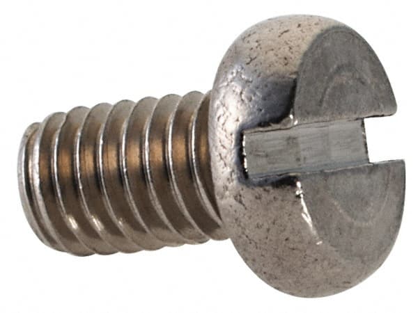 Value Collection - M3x0.50 Metric Coarse, 5mm Length Under Head Slotted Drive Machine Screw - Fillister Head, Grade 18-8 & A2 Stainless Steel, Uncoated, Without Washer - Americas Industrial Supply
