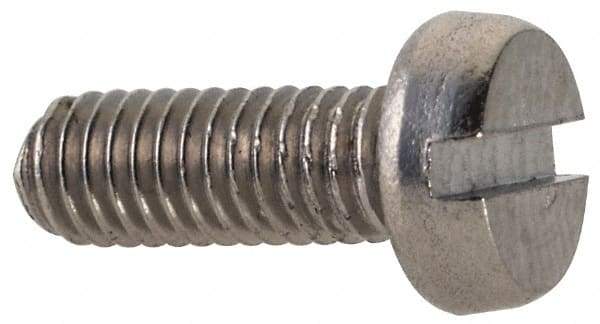 Value Collection - M3x0.50 Metric Coarse, 8mm Length Under Head Slotted Drive Machine Screw - Fillister Head, Grade 18-8 & A2 Stainless Steel, Uncoated, Without Washer - Americas Industrial Supply