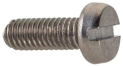 Value Collection - M3x0.50 Metric Coarse, 8mm Length Under Head Slotted Drive Machine Screw - Fillister Head, Grade 18-8 & A2 Stainless Steel, Uncoated, Without Washer - Americas Industrial Supply