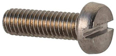 Value Collection - M3x0.50 Metric Coarse, 10mm Length Under Head Slotted Drive Machine Screw - Fillister Head, Grade 18-8 & A2 Stainless Steel, Uncoated, Without Washer - Americas Industrial Supply