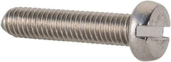 Value Collection - M3x0.50 Metric Coarse, 14mm Length Under Head Slotted Drive Machine Screw - Fillister Head, Grade 18-8 & A2 Stainless Steel, Uncoated, Without Washer - Americas Industrial Supply