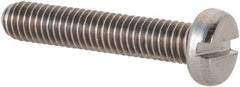 Value Collection - M3x0.50 Metric Coarse, 16mm Length Under Head Slotted Drive Machine Screw - Fillister Head, Grade 18-8 & A2 Stainless Steel, Uncoated, Without Washer - Americas Industrial Supply