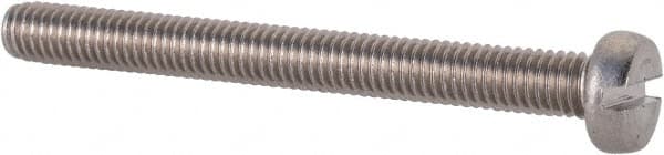 Value Collection - M3x0.50 Metric Coarse, 30mm Length Under Head Slotted Drive Machine Screw - Fillister Head, Grade 18-8 & A2 Stainless Steel, Uncoated, Without Washer - Americas Industrial Supply