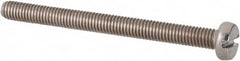 Value Collection - M3x0.50 Metric Coarse, 35mm Length Under Head Slotted Drive Machine Screw - Fillister Head, Grade 18-8 & A2 Stainless Steel, Uncoated, Without Washer - Americas Industrial Supply