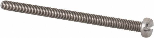 Value Collection - M3x0.50 Metric Coarse, 45mm Length Under Head Slotted Drive Machine Screw - Fillister Head, Grade 18-8 & A2 Stainless Steel, Uncoated, Without Washer - Americas Industrial Supply
