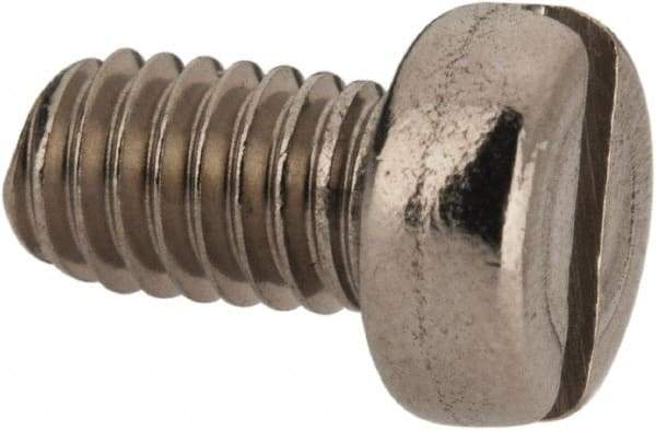 Value Collection - M3.5x0.60 Metric Coarse, 6mm Length Under Head Slotted Drive Machine Screw - Fillister Head, Grade 18-8 & A2 Stainless Steel, Uncoated, Without Washer - Americas Industrial Supply