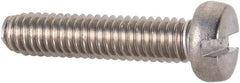 Value Collection - M4x0.70 Metric Coarse, 18mm Length Under Head Slotted Drive Machine Screw - Fillister Head, Grade 18-8 & A2 Stainless Steel, Uncoated, Without Washer - Americas Industrial Supply