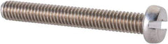 Value Collection - M4x0.70 Metric Coarse, 30mm Length Under Head Slotted Drive Machine Screw - Fillister Head, Grade 18-8 & A2 Stainless Steel, Uncoated, Without Washer - Americas Industrial Supply