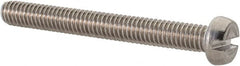 Value Collection - M4x0.70 Metric Coarse, 35mm Length Under Head Slotted Drive Machine Screw - Fillister Head, Grade 18-8 & A2 Stainless Steel, Uncoated, Without Washer - Americas Industrial Supply