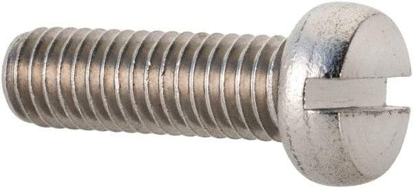 Value Collection - M5x0.80 Metric Coarse, 16mm Length Under Head Slotted Drive Machine Screw - Fillister Head, Grade 18-8 & A2 Stainless Steel, Uncoated, Without Washer - Americas Industrial Supply