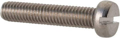 Value Collection - M5x0.80 Metric Coarse, 25mm Length Under Head Slotted Drive Machine Screw - Fillister Head, Grade 18-8 & A2 Stainless Steel, Uncoated, Without Washer - Americas Industrial Supply