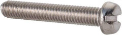 Value Collection - M5x0.80 Metric Coarse, 30mm Length Under Head Slotted Drive Machine Screw - Fillister Head, Grade 18-8 & A2 Stainless Steel, Uncoated, Without Washer - Americas Industrial Supply