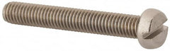 Value Collection - M5x0.80 Metric Coarse, 35mm Length Under Head Slotted Drive Machine Screw - Fillister Head, Grade 18-8 & A2 Stainless Steel, Uncoated, Without Washer - Americas Industrial Supply