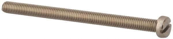 Value Collection - M5x0.80 Metric Coarse, 70mm Length Under Head Slotted Drive Machine Screw - Fillister Head, Grade 18-8 & A2 Stainless Steel, Uncoated, Without Washer - Americas Industrial Supply