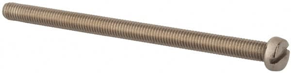 Value Collection - M5x0.80 Metric Coarse, 80mm Length Under Head Slotted Drive Machine Screw - Fillister Head, Grade 18-8 & A2 Stainless Steel, Uncoated, Without Washer - Americas Industrial Supply