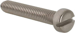 Value Collection - M6x1.00 Metric Coarse, 35mm Length Under Head Slotted Drive Machine Screw - Fillister Head, Grade 18-8 & A2 Stainless Steel, Uncoated, Without Washer - Americas Industrial Supply