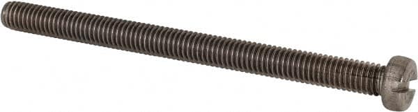Value Collection - M6x1.00 Metric Coarse, 80mm Length Under Head Slotted Drive Machine Screw - Fillister Head, Grade 18-8 & A2 Stainless Steel, Uncoated, Without Washer - Americas Industrial Supply