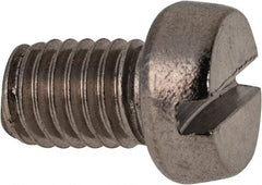 Value Collection - M8x1.25 Metric Coarse, 12mm Length Under Head Slotted Drive Machine Screw - Fillister Head, Grade 18-8 & A2 Stainless Steel, Uncoated, Without Washer - Americas Industrial Supply