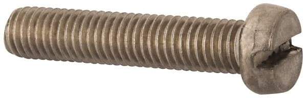 Value Collection - M8x1.25 Metric Coarse, 40mm Length Under Head Slotted Drive Machine Screw - Fillister Head, Grade 18-8 & A2 Stainless Steel, Uncoated, Without Washer - Americas Industrial Supply