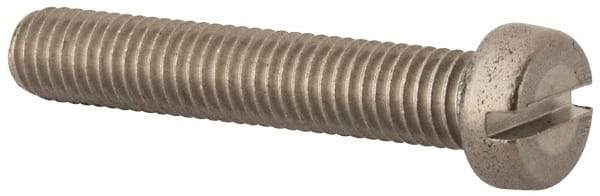 Value Collection - M8x1.25 Metric Coarse, 45mm Length Under Head Slotted Drive Machine Screw - Fillister Head, Grade 18-8 & A2 Stainless Steel, Uncoated, Without Washer - Americas Industrial Supply