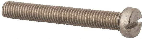 Value Collection - M8x1.25 Metric Coarse, 60mm Length Under Head Slotted Drive Machine Screw - Fillister Head, Grade 18-8 & A2 Stainless Steel, Uncoated, Without Washer - Americas Industrial Supply