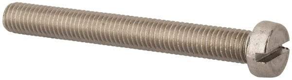 Value Collection - M8x1.25 Metric Coarse, 70mm Length Under Head Slotted Drive Machine Screw - Fillister Head, Grade 18-8 & A2 Stainless Steel, Uncoated, Without Washer - Americas Industrial Supply