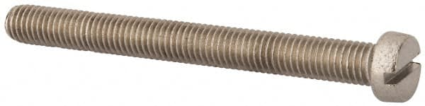 Value Collection - M8x1.25 Metric Coarse, 80mm Length Under Head Slotted Drive Machine Screw - Fillister Head, Grade 18-8 & A2 Stainless Steel, Uncoated, Without Washer - Americas Industrial Supply